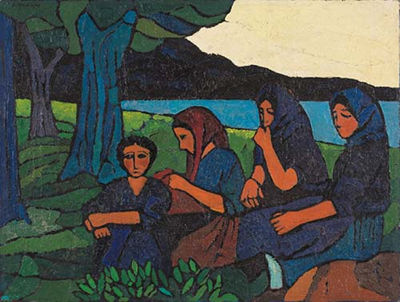 Donne in riva al fiume by Giuseppe Vignani - Auction record, sale price, and art valuation. Compare with similar artists and explore comparable artworks.