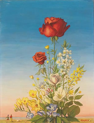Rosa e fiori di maggio, 1972 by Romano Gazzera - Auction record, sale price, and art valuation. Compare with similar artists and explore comparable artworks.