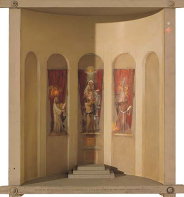 La Sacra Famiglia e i Santi Colombano e Fedele Martire (Bozzetto)
