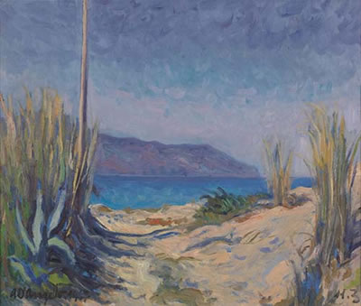 Sentiero tra le canne a Mongione (Sicilia)