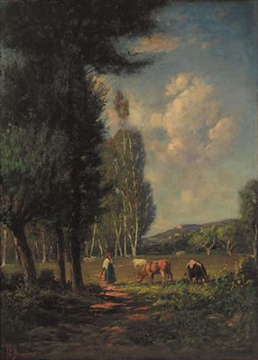 Mucche al pascolo by Vittorio Bussolino - Auction record, sale price, and art valuation. Compare with similar artists and explore comparable artworks.