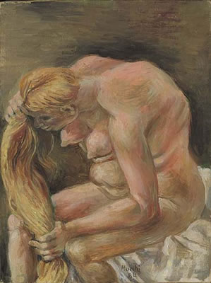 Nuda con capelli fluenti, 1988