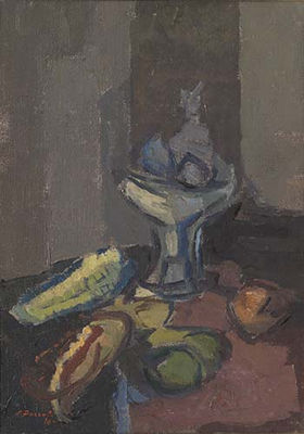 Natura morta con fruttiera, 1978