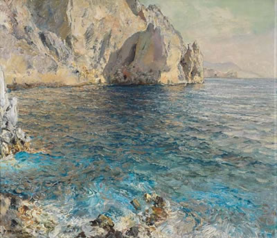 Scogliera al sole, Capri