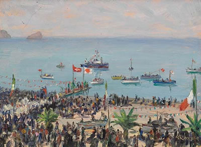 La festa del mare a Noli by Giovanni Rovero - Auction record, sale price, and art valuation. Compare with similar artists and explore comparable artworks.