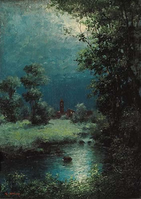 Paesaggio all'imbrunire