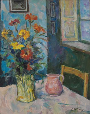 Fiori nel vaso giallo by Corrado Fergnani - Auction record, sale price, and art valuation. Compare with similar artists and explore comparable artworks.