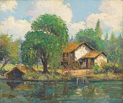 Capanno nei pressi del fiume