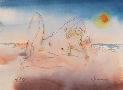Nudo sulla spiaggia
