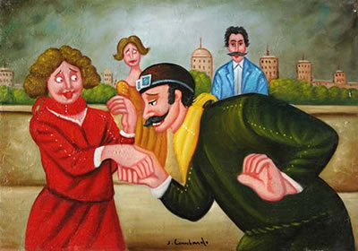 Sample artwork by Salvo Lombardo (Born 1948), known for painting - View similar artists and auction records