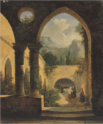 Nel cortile del convento