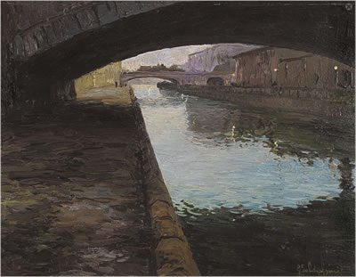 Naviglio by Guglielmo Baldassini - Auction record, sale price, and art valuation. Compare with similar artists and explore comparable artworks.