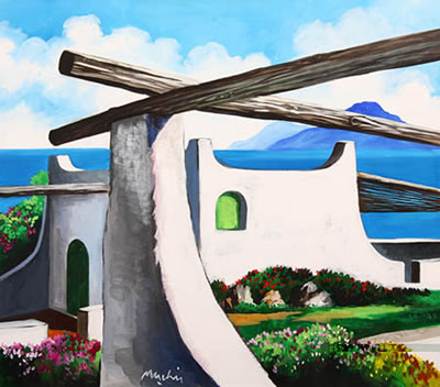 Casa in Sicilia, 2002 by Renzo Meschis - Auction record, sale price, and art valuation. Compare with similar artists and explore comparable artworks.