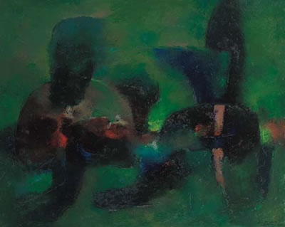 Paesaggio verde, 1960 by Dino Lanaro - Auction record, sale price, and art valuation. Compare with similar artists and explore comparable artworks.