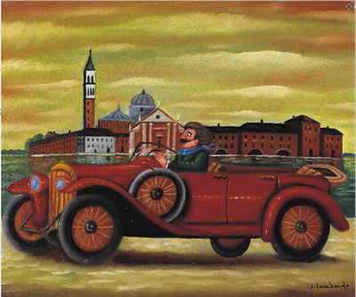 The red car by Salvo Lombardo - Auction record, sale price, and art valuation. Compare with similar artists and explore comparable artworks.