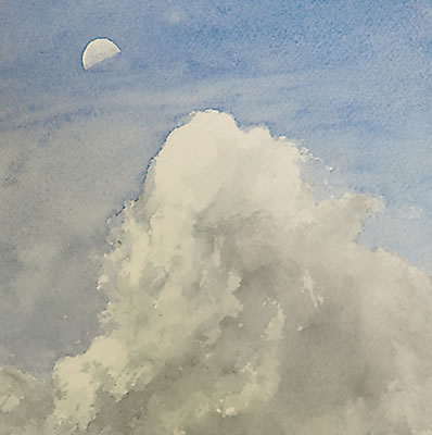 Cloud and half moon (day), 1989 by Geoffrey Hendricks - Auction record, sale price, and art valuation. Compare with similar artists and explore comparable artworks.