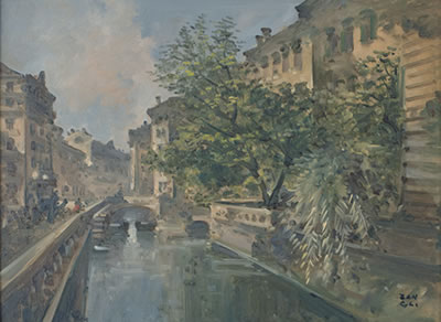Vecchia Milano by Fortunato Zangli - Auction record, sale price, and art valuation. Compare with similar artists and explore comparable artworks.