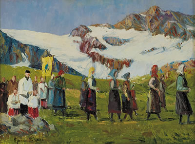 La processione in alta montagna