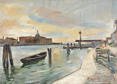 Venezia, Canale della Giudecca, 1952