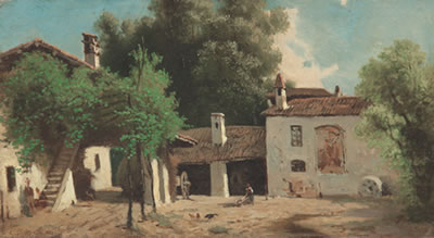 Cascinale lombardo by Carlo Jotti - Auction record, sale price, and art valuation. Compare with similar artists and explore comparable artworks.