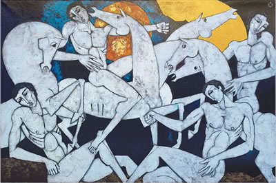 Sample artwork by Bruno Landi (Born 1941), known for painting and sculpture - View similar artists and auction records