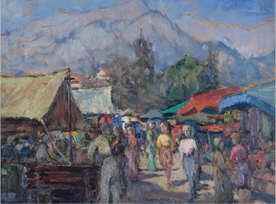 Sample artwork by Umberto Olagnero (1911 - 1993), known for painting - View similar artists and auction records