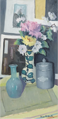 Natura morta con fiori e barattoli by Dino Aliberti - Auction record, sale price, and art valuation. Compare with similar artists and explore comparable artworks.