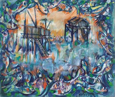 Marina sull'Adriatico, 1969 by Piero Gauli - Auction record, sale price, and art valuation. Compare with similar artists and explore comparable artworks.