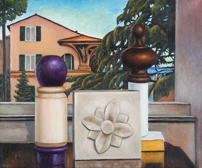 Composizione urbana, interno-esterno by Enrico Bafico - Auction record, sale price, and art valuation. Compare with similar artists and explore comparable artworks.