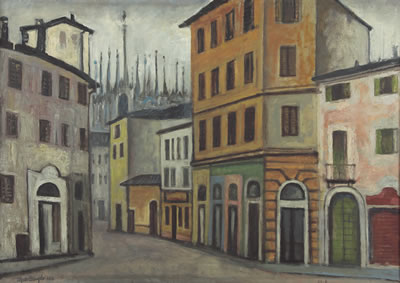 Vecchia Milano, 1963 by Alfredo D'Angelo - Auction record, sale price, and art valuation. Compare with similar artists and explore comparable artworks.