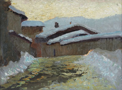 Nevicata in montagna (Pollone)