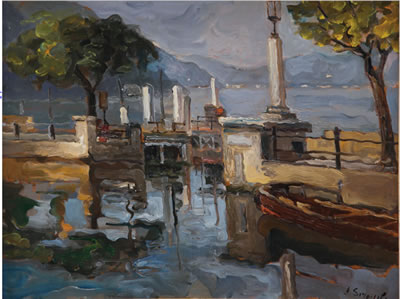 Torno, entrata del porto by Giovanni Sirombo - Auction record, sale price, and art valuation. Compare with similar artists and explore comparable artworks.