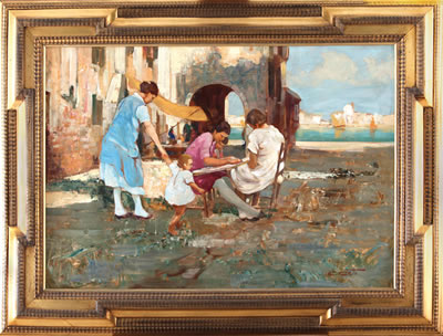 Donne di Burano al lavoro