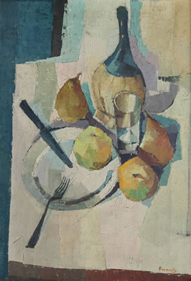 Natura morta con fiasco e pere by Paolo Frosecchi - Auction record, sale price, and art valuation. Compare with similar artists and explore comparable artworks.