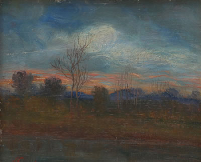 Paesaggio al tramonto