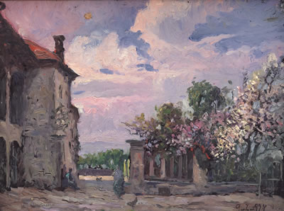 Cascinale a primavera by Benedetto Ghivarello - Auction record, sale price, and art valuation. Compare with similar artists and explore comparable artworks.