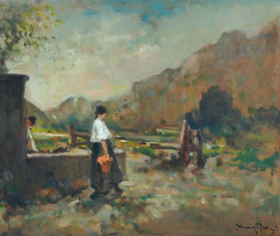 Donna alla fontana