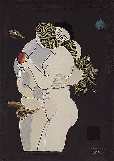 Adan y Eva del Leon by Jose Ortega - Auction record, sale price, and art valuation. Compare with similar artists and explore comparable artworks.