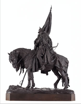 Soldato russo con vessillo a cavallo by Henri-Frederic Schopin - Auction record, sale price, and art valuation. Compare with similar artists and explore comparable artworks.