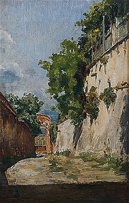 Strada lungo le mura by Cesare Biscarra - Auction record, sale price, and art valuation. Compare with similar artists and explore comparable artworks.