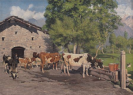 Sample artwork by Luigi Calderini (1880 - 1973), known for painting and sculpture - View similar artists and auction records