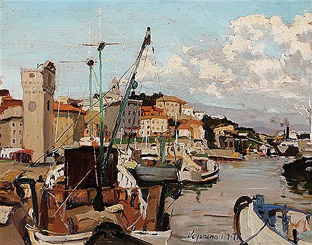 Porto di Savona by Marsiglio Caprino - Auction record, sale price, and art valuation. Compare with similar artists and explore comparable artworks.