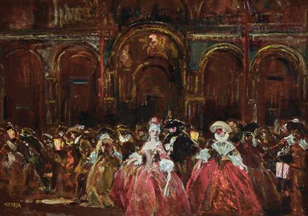 Ballo di Carnevale by Vincenzo la Bella - Auction record, sale price, and art valuation. Compare with similar artists and explore comparable artworks.