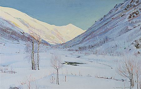 Nevicata a Forno Alpi Graie, 1933