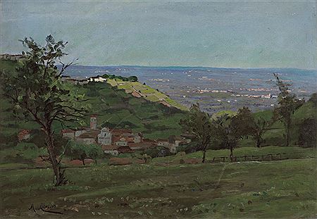 Tramonto nella pianura di Rivara, 1941