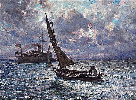 Vele Spiegate, marina francese by Angelo Garino - Auction record, sale price, and art valuation. Compare with similar artists and explore comparable artworks.