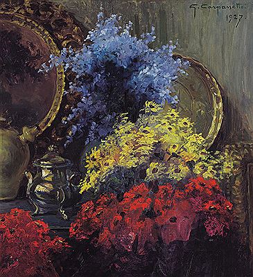 Interno con fiori, 1927