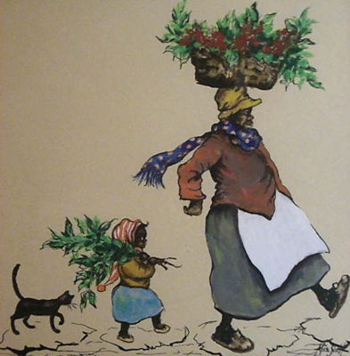 Untitled - Mother & Daughter with Black Cat