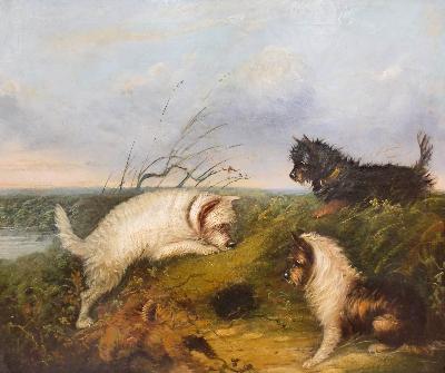 Untitled Landscape with Three Dogs