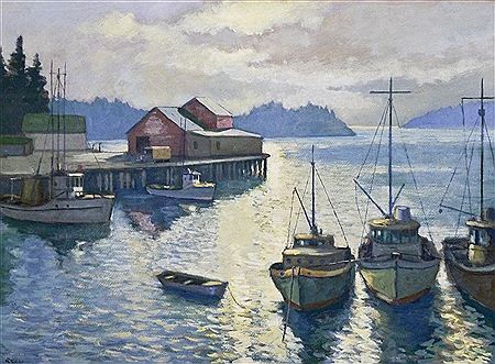 "Harbor at Sunset"